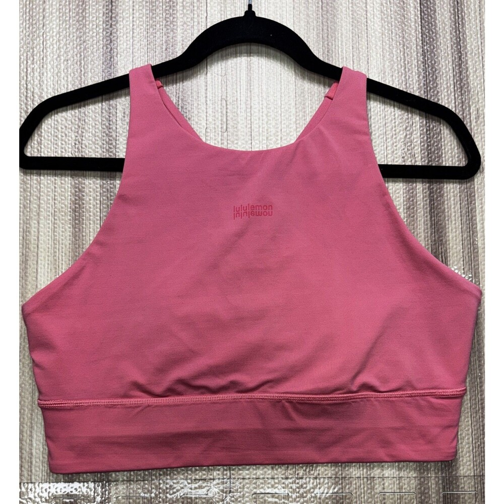 Lululemon Energy High-Neck Longline Bra *Medium Support, B–D Cups Size 12 Logo